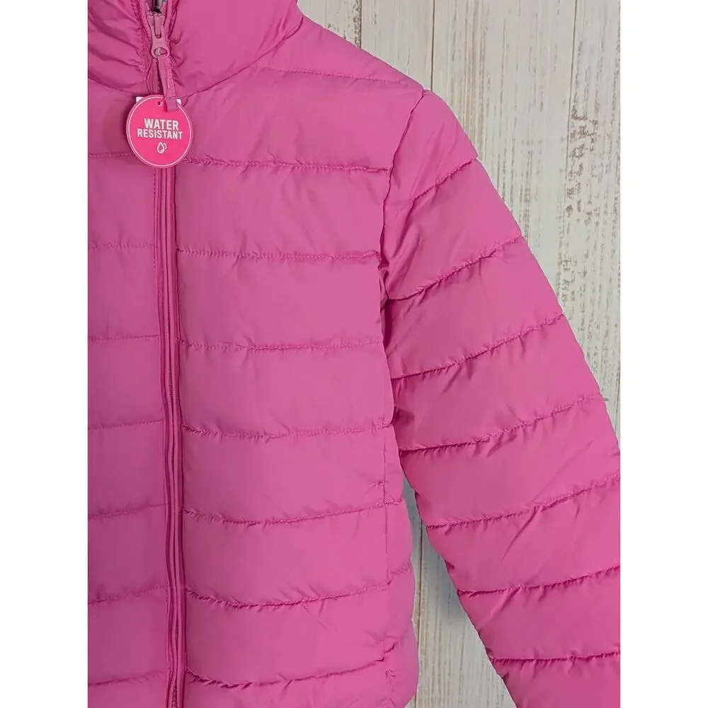 The Childrens Place Puffer Jacket Girls XL 14 Bubblegum Pink Water Resistant NWT
